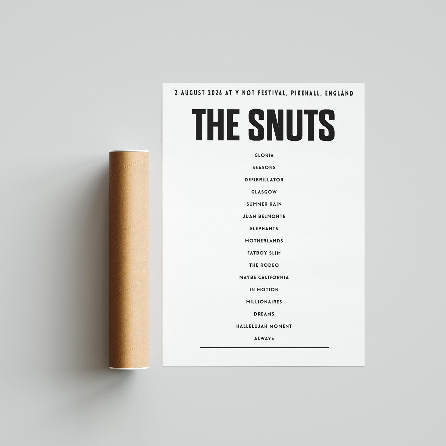 The Snuts setlist – 2nd August 2026 at Y Not Festival, Pikehall, England