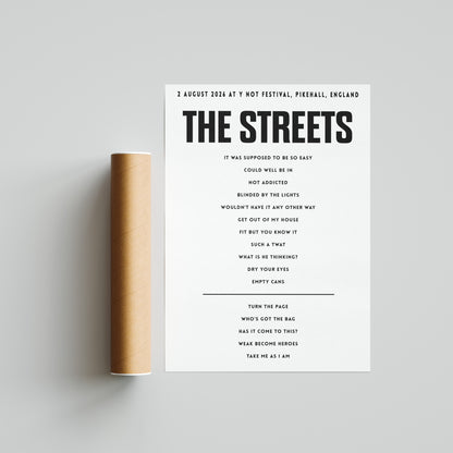 The Streets setlist – 2nd August 2026 at Y Not Festival, Pikehall, England