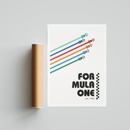 Formula 1 est 1950 Vintage Poster 2