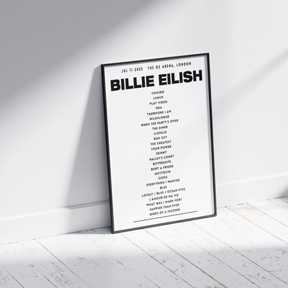 Billie Eilish - 11th Jul 2025 The O2 Arena, London