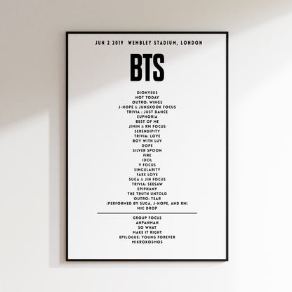 BTS June 2nd 2019 Wembley Stadium, London