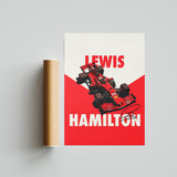 Lewis Hamilton Ferrari Formula 1 Poster