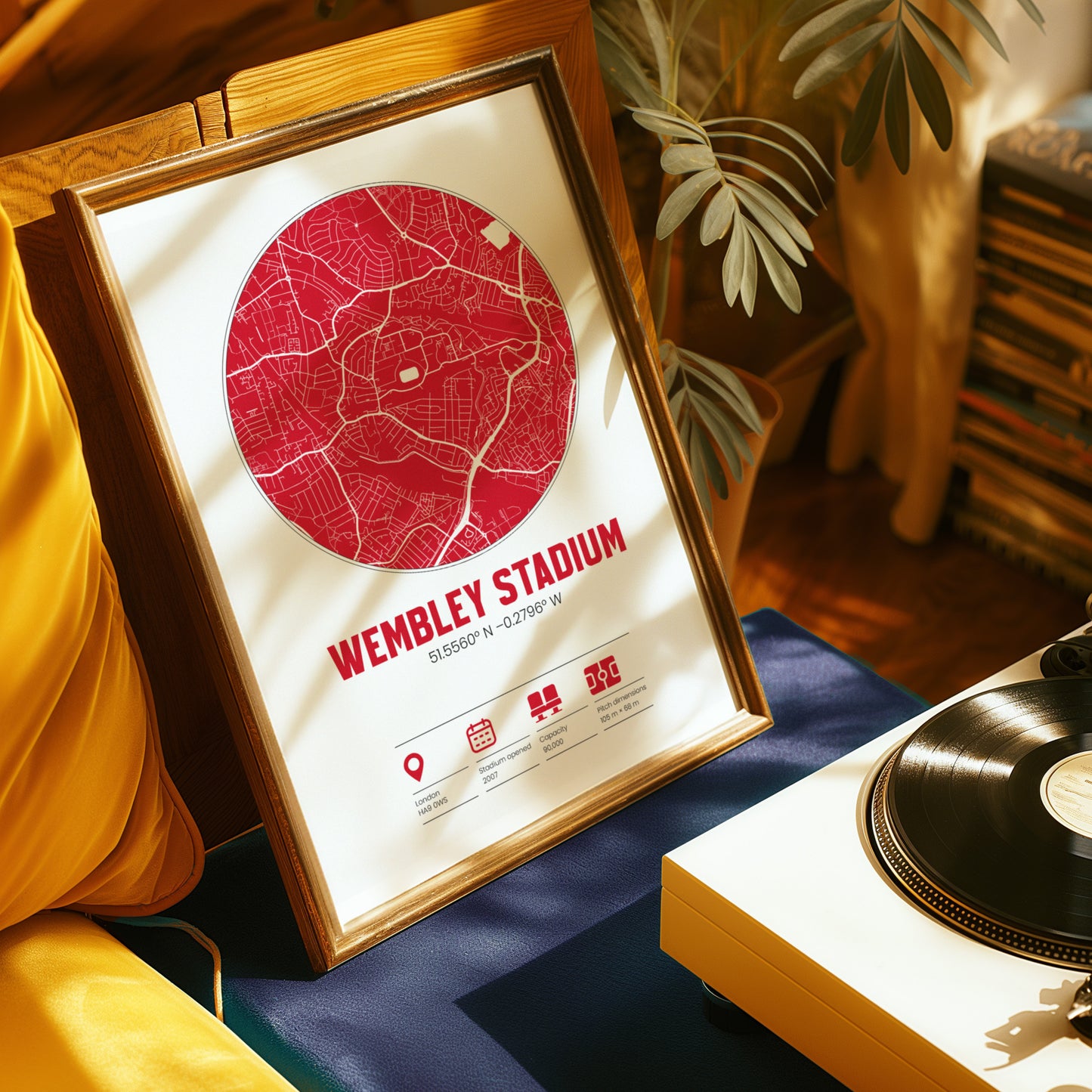 Wembley  - Football Stadium Custom Map Print