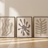 Set of 3 Henri Matisse Neutral Beige