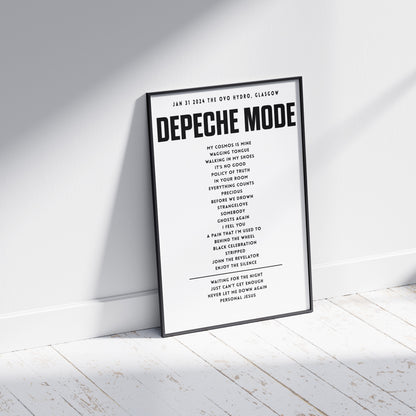 Depeche Mode January 21st 2024, The OVO Hydro, Glasgow, Scotland