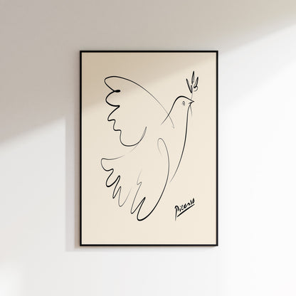 Picasso - Bird Animal Line Drawing