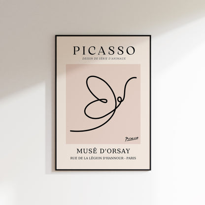 Picasso - Butterfly Line Drawing