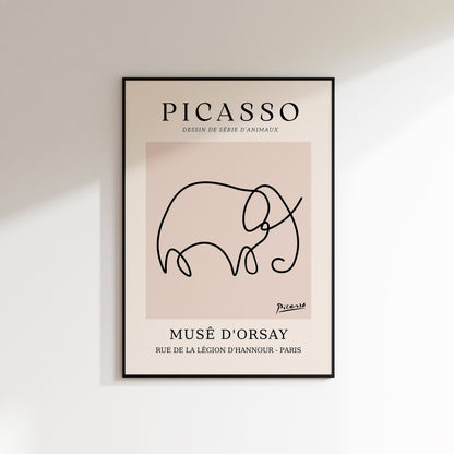Picasso - Elephant Animal Drawing