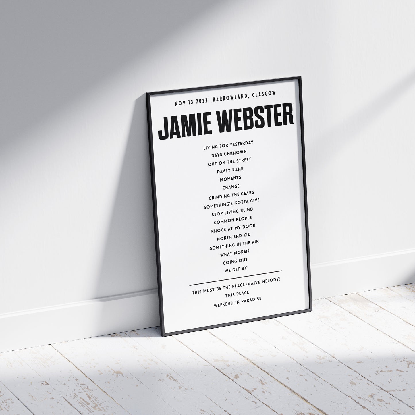 Jamie Webster, November 13th 2022,  Barrowland, Glasgow