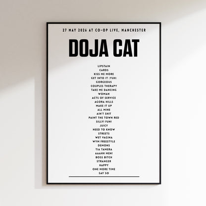 Doja Cat Setlist - 27th May 2026 at Co-op Live, Manchester, England