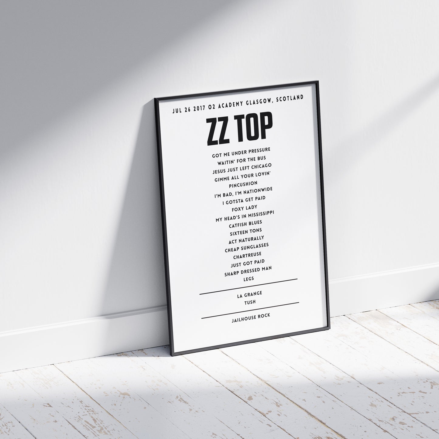 ZZ Top - July 26th 2017,  O2 Academy Glasgow, Glasgow, Scotland