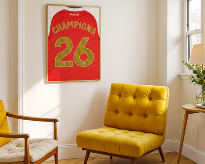 Arsenal Premier League Champions 26 - Home Kit