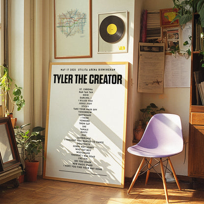 Tyler The Creator Setlist - May 17th 2025, Utilita Arena Birmingham