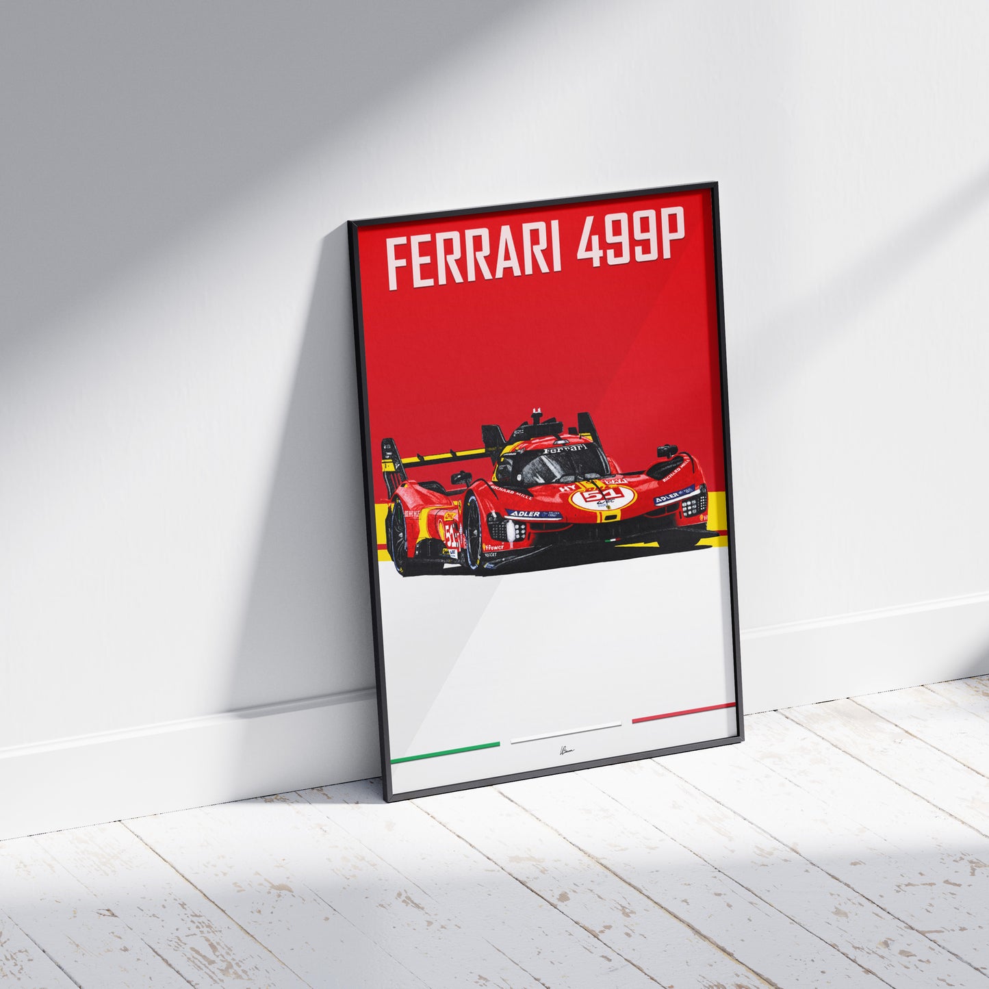 Ferrari 499P Racing Poster