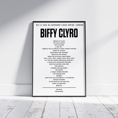 Biffy Clyro - October 21st 2024 O2 Shepherd's Bush Empire, London
