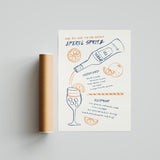 The Perfect Aperol Spritz Ingredient Art Print
