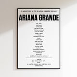 Ariana Grande setlist – 16th August 2026 at The O2 Arena, London, England (Copy)