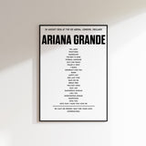 Ariana Grande setlist – 24th August 2026 at The O2 Arena, London, England
