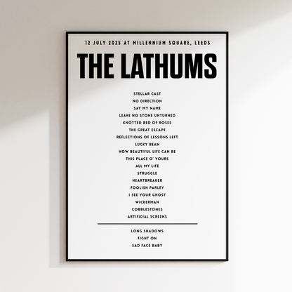 The Lathums setlist - 12th July 2025 at Sounds of the City, Millennium Square, Leeds