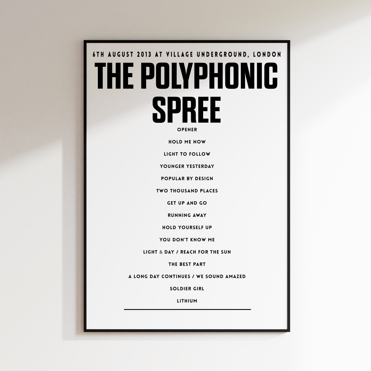 THE POLYPHONIC SPREE setlist - 6th August 2013 at Village Underground, London