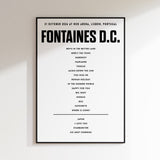 Fontaines D.C. setlist – 21st October 2026 at MEO Arena, Lisbon, Portugal