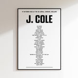 J. Cole setlist – 19th October 2026 at The O2 Arena, London, England