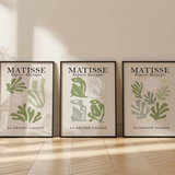 Set of 3 Henri Matisse  Papier Découpé Green