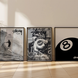 Set of 3 Stussy Posters – Iconic Streetwear & Urban Art Prints