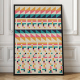 Vibrant Geometric Pixel Pattern