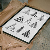 Sketched Christmas Trees