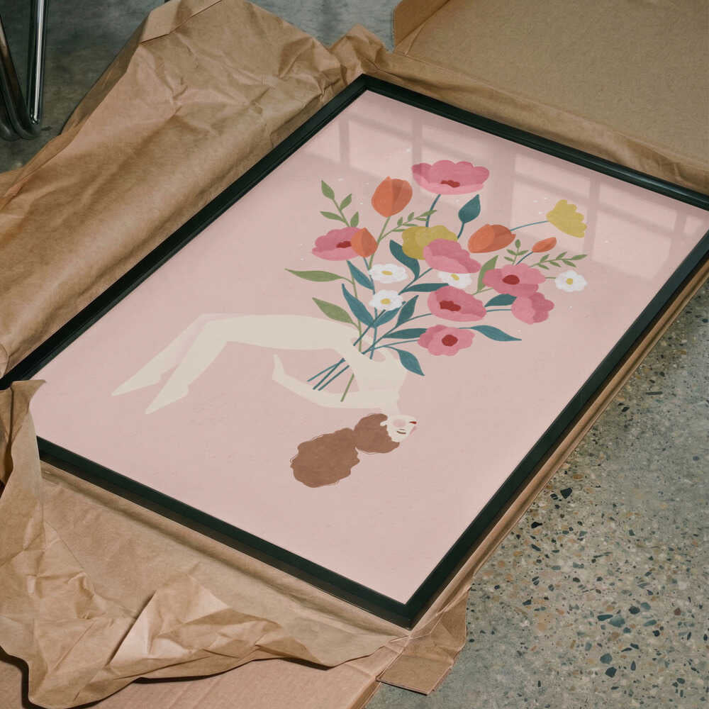 Floating Woman Floral Dream