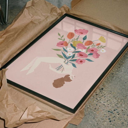 Floating Woman Floral Dream