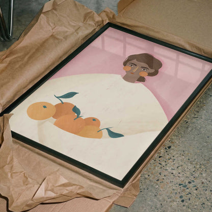 Woman Holding Oranges