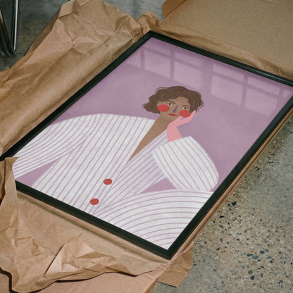 Dreamy Woman in Pajamas