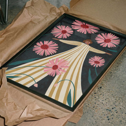 Joyful Woman In Bloom