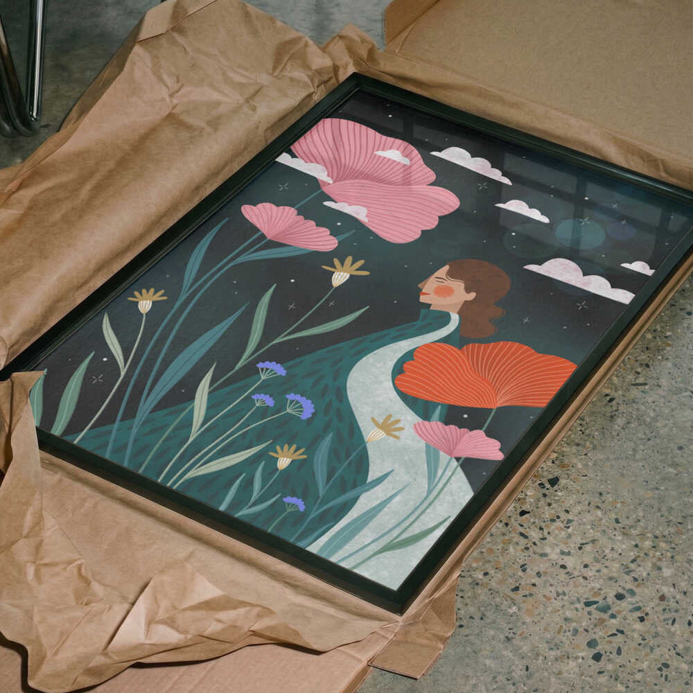 Woman Among Night Blooms