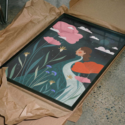 Woman Among Night Blooms