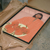 Woman Holding Oranges