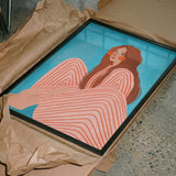 Serene Striped Woman