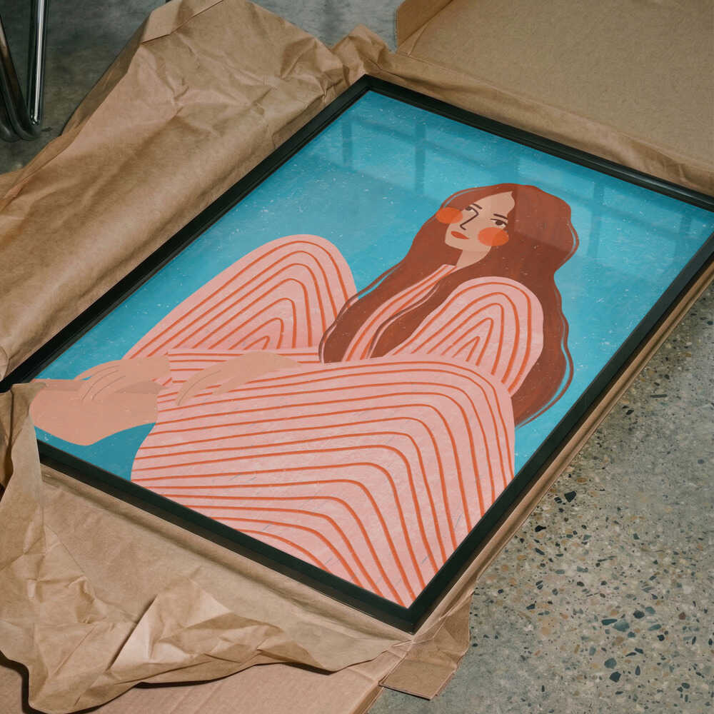 Serene Striped Woman