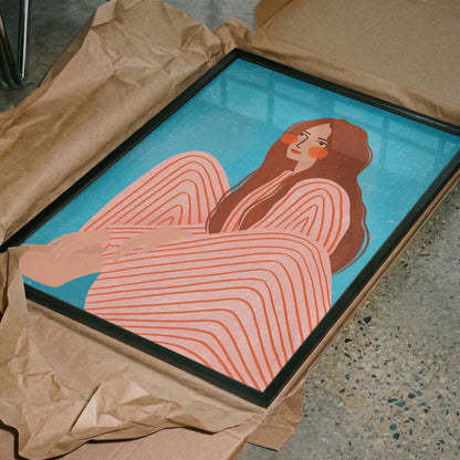Serene Striped Woman