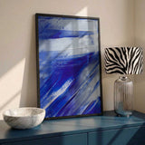 White and Blue Brushstrokes