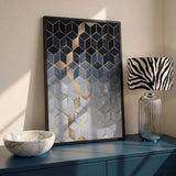 Abstract Gold Cubes