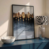 Golden Blue Abstract