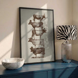 Whimsical Cow Stack