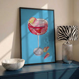 Vibrant Pink Cocktail