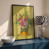 Flowers In a vintage Honey Can