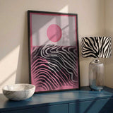 Pink Sun Abstract Horizon