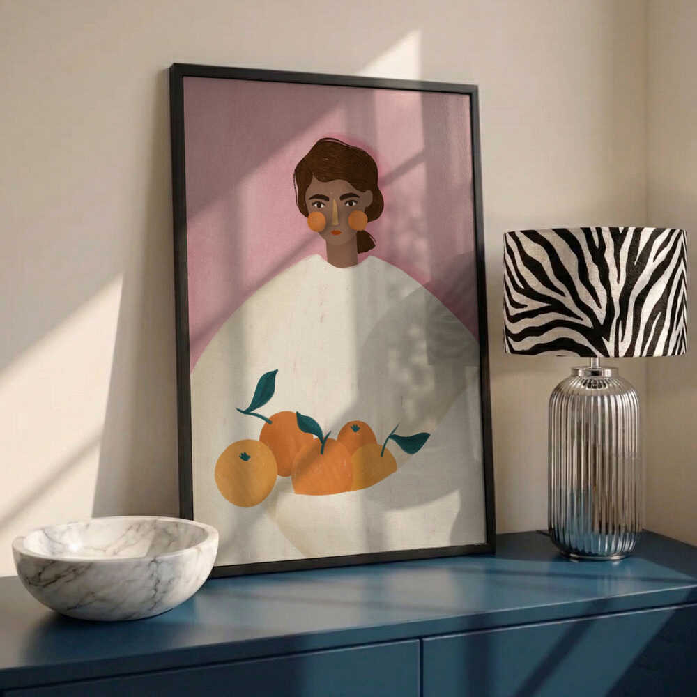 Woman Holding Oranges