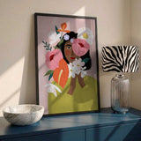 Woman with Vibrant Flowers
